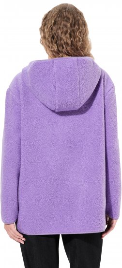 Ulla Popken Teddy Plush Long Sleeve Hoodie Pale Lilac - Felpe & felpe con cappuccio - 