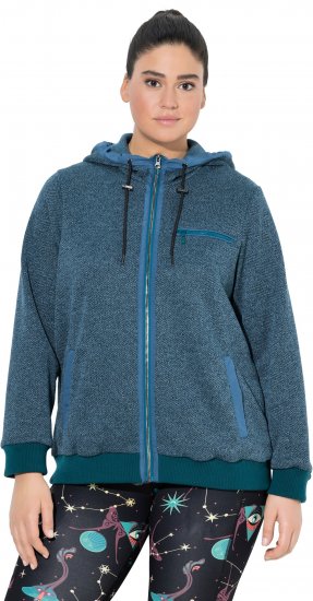 Ulla Popken Fleece-Lined Hoodie Dark Petrol - Felpe & felpe con cappuccio - 