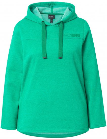 Ulla Popken Lettering GLOWING Hoodie Moss Green - Felpe & felpe con cappuccio - 