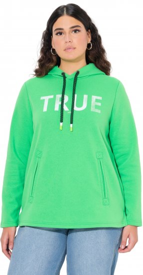 Ulla Popken TRUE Lettering Hoodie Mint Green - Felpe & felpe con cappuccio - 