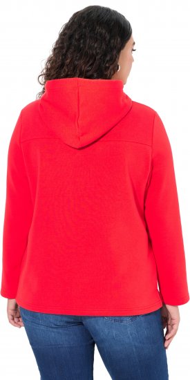 Ulla Popken TRUE Lettering Hoodie Neon Red - Felpe & felpe con cappuccio - 