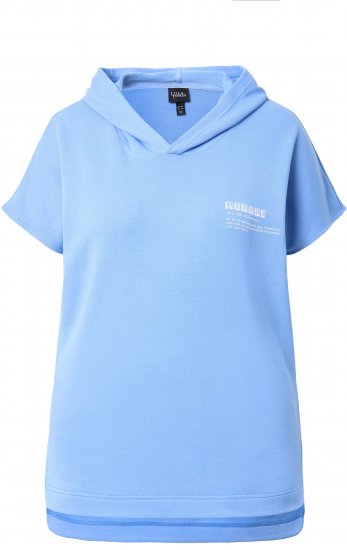 Ulla Popken Quick Drying Short Sleeve Hoodie Light Blue - Felpe & felpe con cappuccio - 