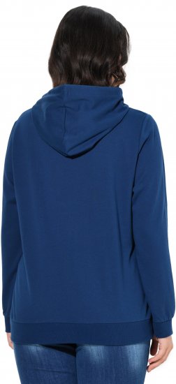 Ulla Popken Applique Lettering Hooded Sweatshirt Dark Blue - Felpe & felpe con cappuccio - 
