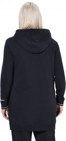 Ulla Popken Contrast Piping Zip-Up Hoodie Black - Felpe & felpe con cappuccio - 