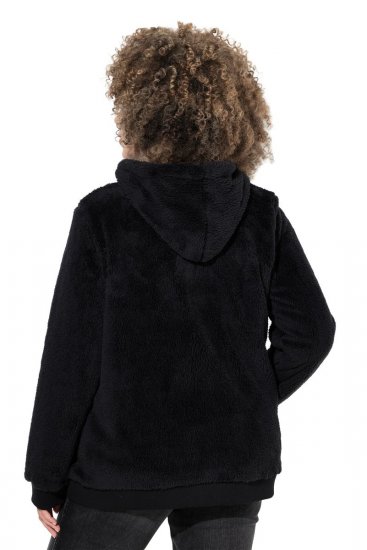Ulla Popken Teddy Fleece Zip-Up Hoodie Black - Felpe & felpe con cappuccio - Felpe, Hoodie e Maglieria Calda