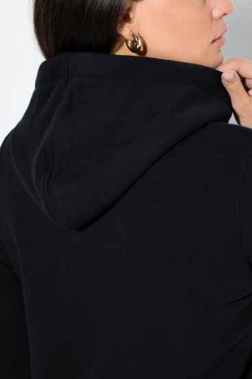 Ulla Popken Relaxed Fit Long Sleeve Hoodie Black - Felpe & felpe con cappuccio - Felpe, Hoodie e Maglieria Calda