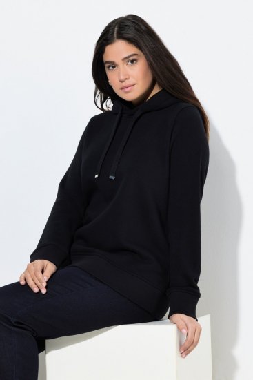 Ulla Popken Relaxed Fit Long Sleeve Hoodie Black - Felpe & felpe con cappuccio - Felpe, Hoodie e Maglieria Calda
