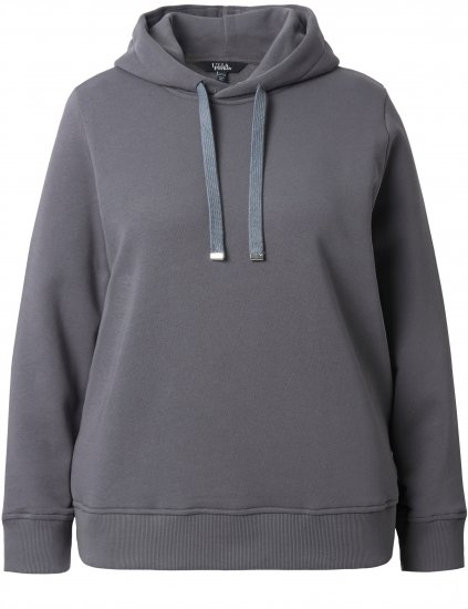 Ulla Popken Relaxed Fit Long Sleeve Hoodie Graphite Grey - Felpe & felpe con cappuccio - 