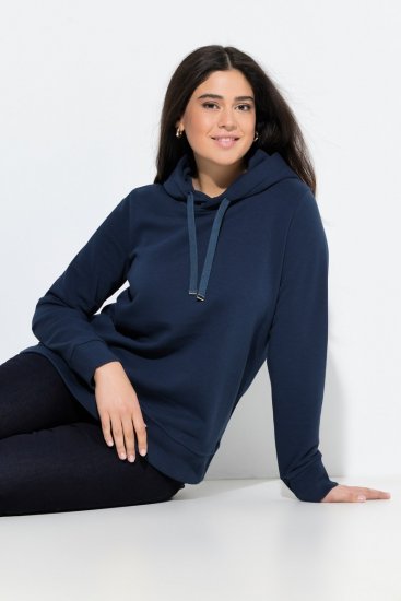Ulla Popken Relaxed Fit Long Sleeve Hoodie Navy - Felpe & felpe con cappuccio - Felpe, Hoodie e Maglieria Calda