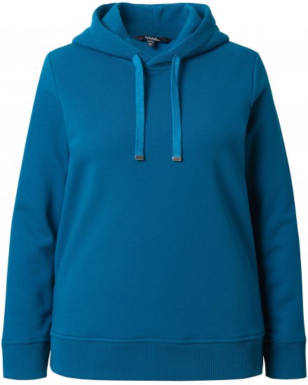 Ulla Popken Relaxed Fit Long Sleeve Hoodie Cerulean - Felpe & felpe con cappuccio - 