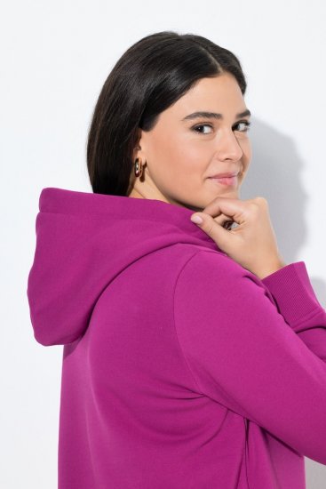 Ulla Popken Relaxed Fit Long Sleeve Hoodie Berry - Felpe & felpe con cappuccio - Felpe, Hoodie e Maglieria Calda