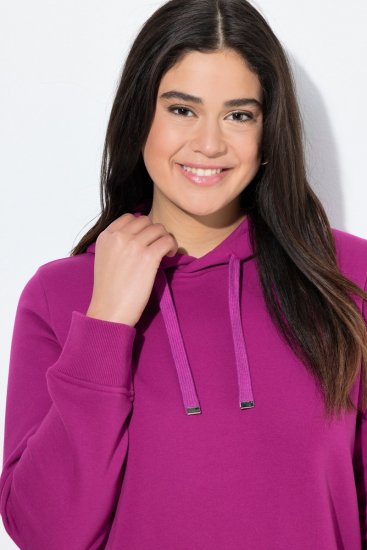 Ulla Popken Relaxed Fit Long Sleeve Hoodie Berry - Felpe & felpe con cappuccio - Felpe, Hoodie e Maglieria Calda