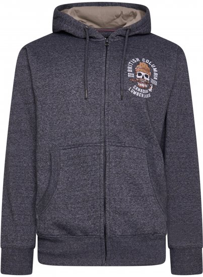 Kam Jeans 7086 British Columbia Chain Yarn Hoodie Jet Black - Felpe & felpe con cappuccio - Felpe & Felpe con Cappuccio Uomo Taglie Forti