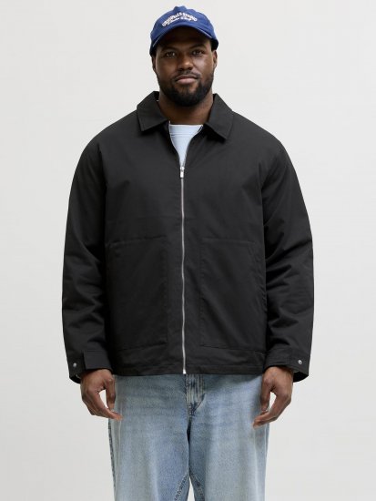Jack & Jones Winson Worker Jacket Black - Giubbotti - Giubbotti Uomo Taglie Forti