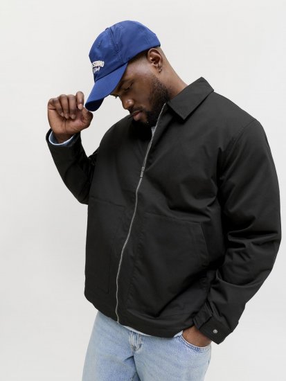 Jack & Jones Winson Worker Jacket Black - Giubbotti - Giubbotti Uomo Taglie Forti