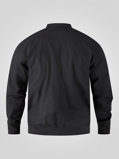 D555 Kent Elastic Rib Hem & Cuffs Harrington Jacket Black - Giubbotti - Giubbotti Uomo Taglie Forti