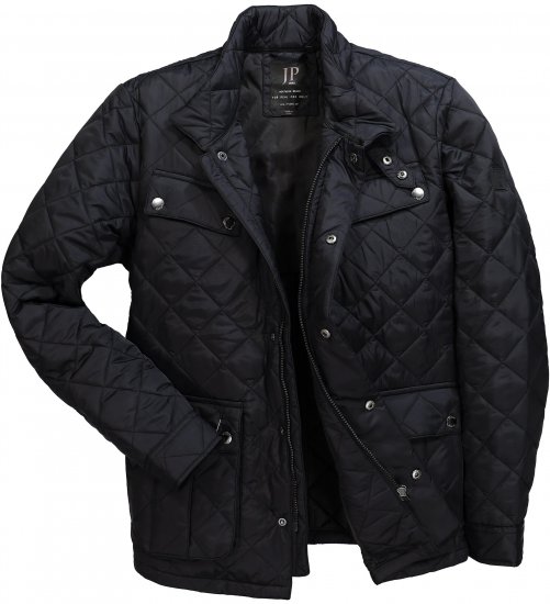JP1880 Quilted with Multiple Pockets Jacket Black - Giubbotti - Giubbotti Uomo Taglie Forti