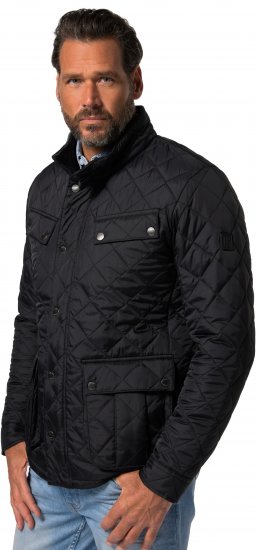 JP1880 Quilted with Multiple Pockets Jacket Black - Giubbotti - Giubbotti Uomo Taglie Forti