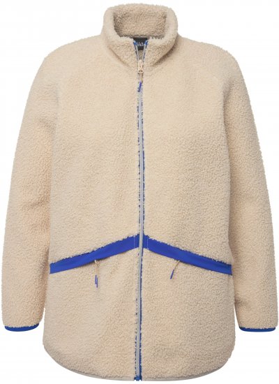 Ulla Popken Teddy Fleece Jacket Vanilla - Giacche - 