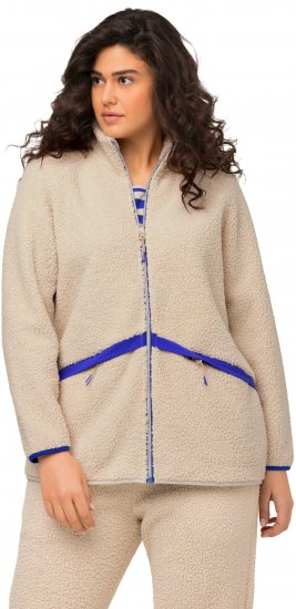 Ulla Popken Teddy Fleece Jacket Vanilla - Giacche - 