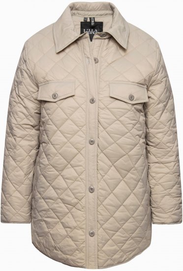 Ulla Popken Quilted Water Repellent Shirt Jacket Medium Grey - Giacche - 