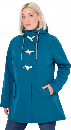 Ulla Popken HYPRAR Water-Repellent Softshell Jacket Teal - Giacche - 