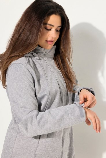 Ulla Popken HYPRAR Melange Softshell Jacket Grey Melange - Giacche - Giacche taglie forti da donna