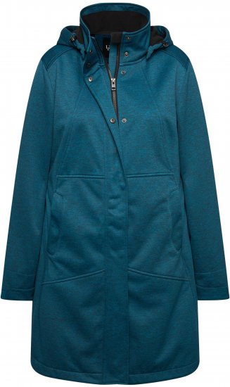 Ulla Popken HYPRAR Melange Softshell Jacket Grey Blue - Giacche - 