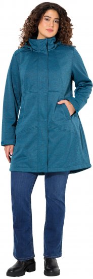 Ulla Popken HYPRAR Melange Softshell Jacket Grey Blue - Giacche - 
