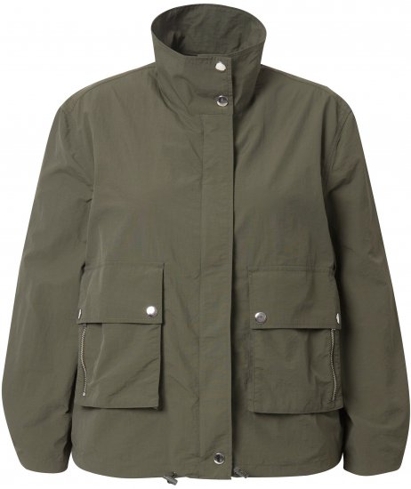 Ulla Popken Cargo Style Elastic Hem Jacket Olive Grey - Giacche - 