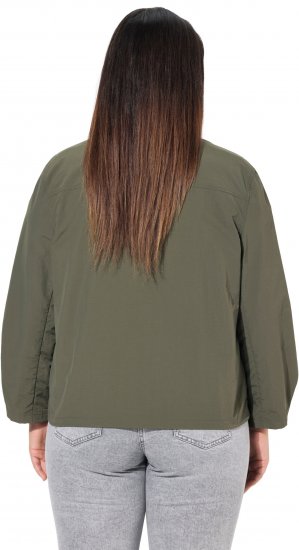 Ulla Popken Cargo Style Elastic Hem Jacket Olive Grey - Giacche - 