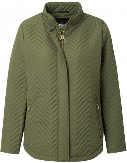 Ulla Popken Zigzag Quilted Jacket Loden Green - Giacche - 