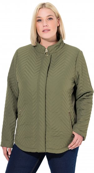 Ulla Popken Zigzag Quilted Jacket Loden Green - Giacche - 
