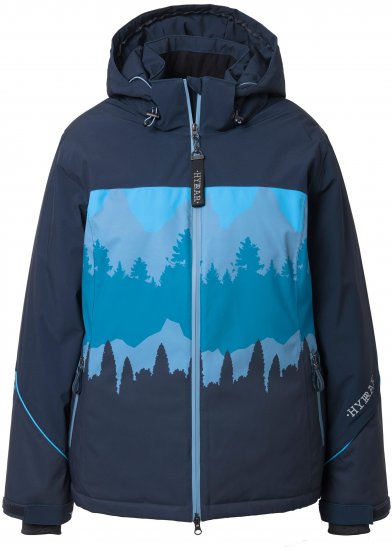 Ulla Popken Landscape Print Triple Function Performance Jacket Navy - Giacche - 