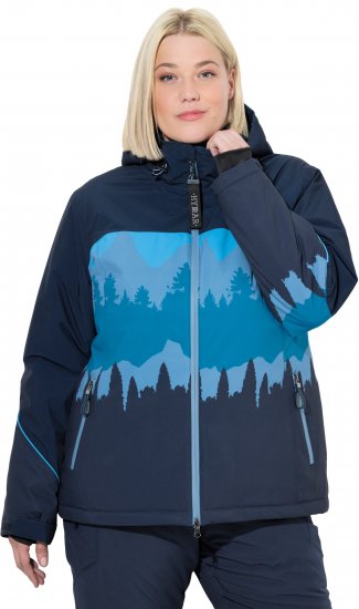 Ulla Popken Landscape Print Triple Function Performance Jacket Navy - Giacche - 