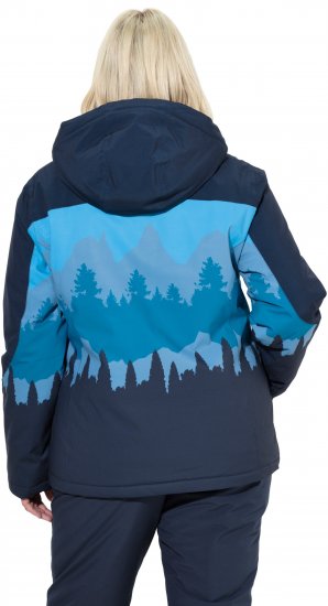 Ulla Popken Landscape Print Triple Function Performance Jacket Navy - Giacche - 