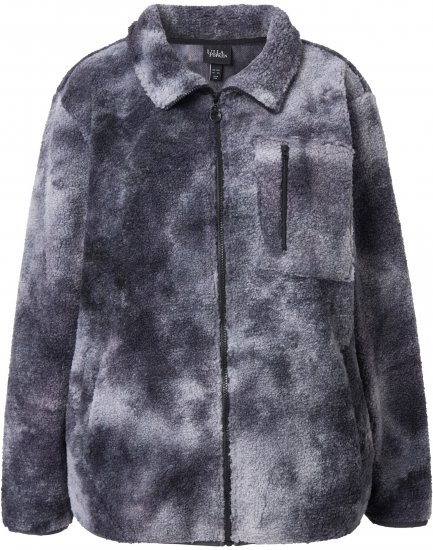 Ulla Popken Teddy Fleece Jacket Graphite Grey - Giacche - 