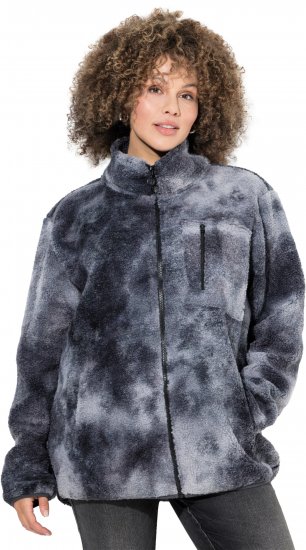 Ulla Popken Teddy Fleece Jacket Graphite Grey - Giacche - 