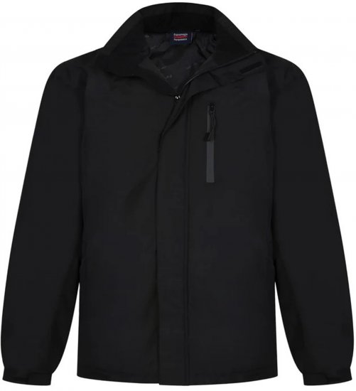 Espionage JT121 Padded Waterproof Coat Black - Giubbotti - Giubbotti Uomo Taglie Forti