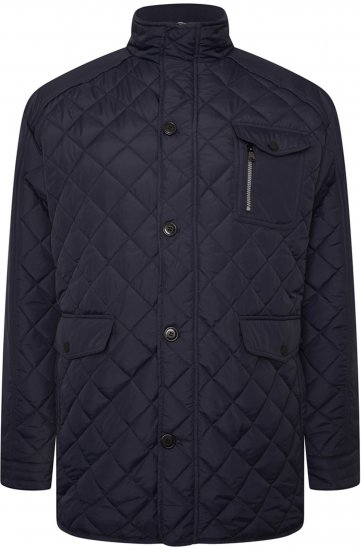 Kam Jeans KV139 Heritage Quilted Parka Jacket Navy - Giubbotti - Giubbotti Uomo Taglie Forti