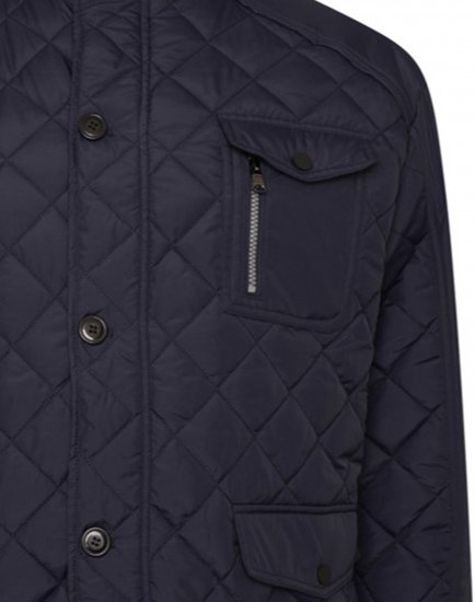 Kam Jeans KV139 Heritage Quilted Parka Jacket Navy - Giubbotti - Giubbotti Uomo Taglie Forti