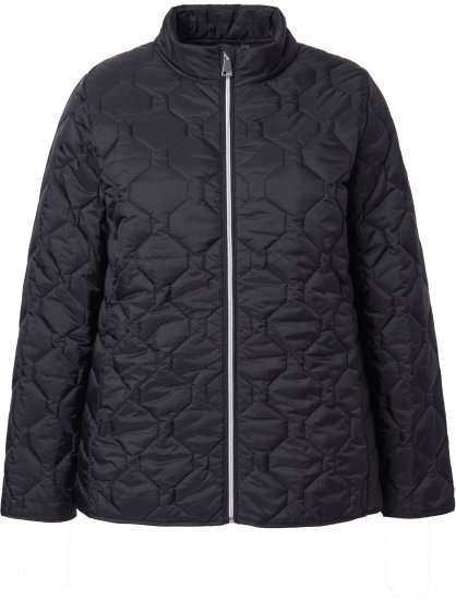 Ulla Popken HYPRAR Lightweight Quilted Water-Repellent Jacket Black - Giacche - 