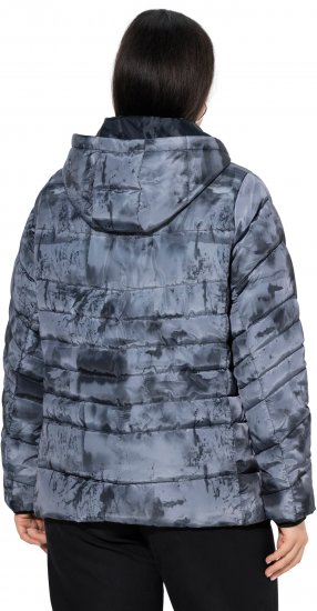 Ulla Popken HYPRAR Quilted Abstract Print Jacket Black - Giacche - 