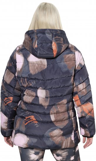 Ulla Popken HYPRAR Water-Repellent Allover Print Jacket Black - Giacche - 