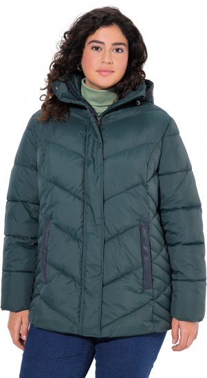 Ulla Popken HYPRAR Reflective Detail Quilted Jacket Dark Green - Giacche - 