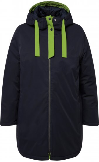 Ulla Popken HYPRAR Triple Function Contrast Trim Quilted Lining Jacket Navy - Giacche - 