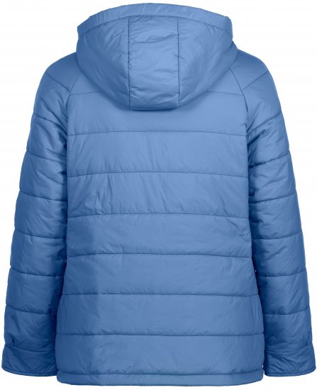 Ulla Popken Reversible Butterfly Print Fully Lined Quilted Jacket Blue Denim - Giacche - 