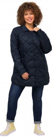Ulla Popken Quilted Jacket Navy - Giacche - 