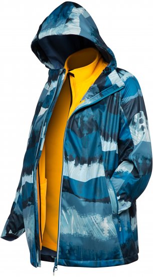 Ulla Popken HYPRAR 2-in-1 Waterproof Fitness Jacket Ink Blue - Giacche - 