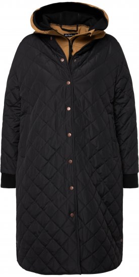 Ulla Popken 2-in-1 Quilted Fleece Lined Coat Black - Giacche - 